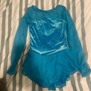 Justice girls blue ice skating or gymnastics dress